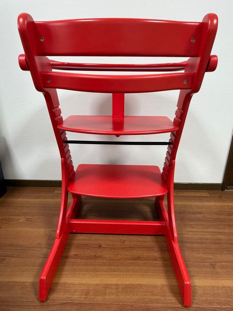 【美品】すくすくチェア　スクスクチェアーEX テーブル&カード付き　レッド