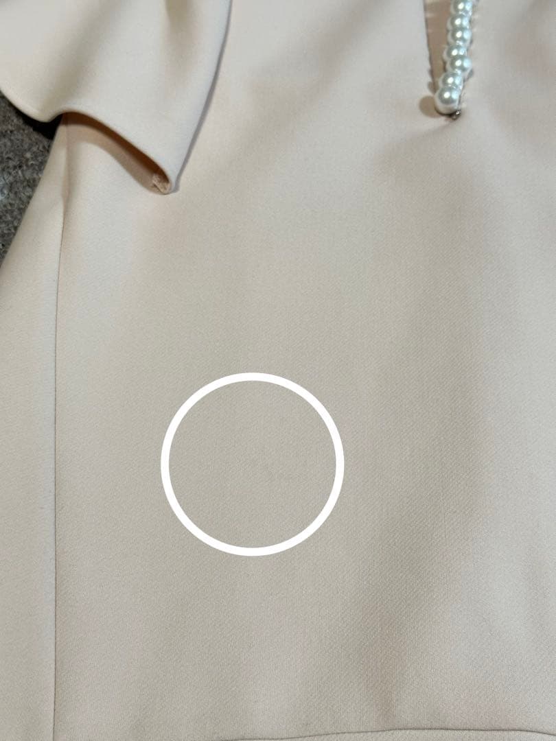 安くしました。ヨーコチャンピンクベージュ半袖パールブラウス