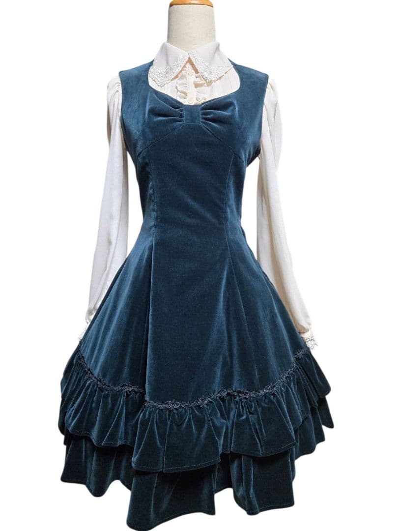 別珍フロントリボンジャンパースカート innocent world 【希少】