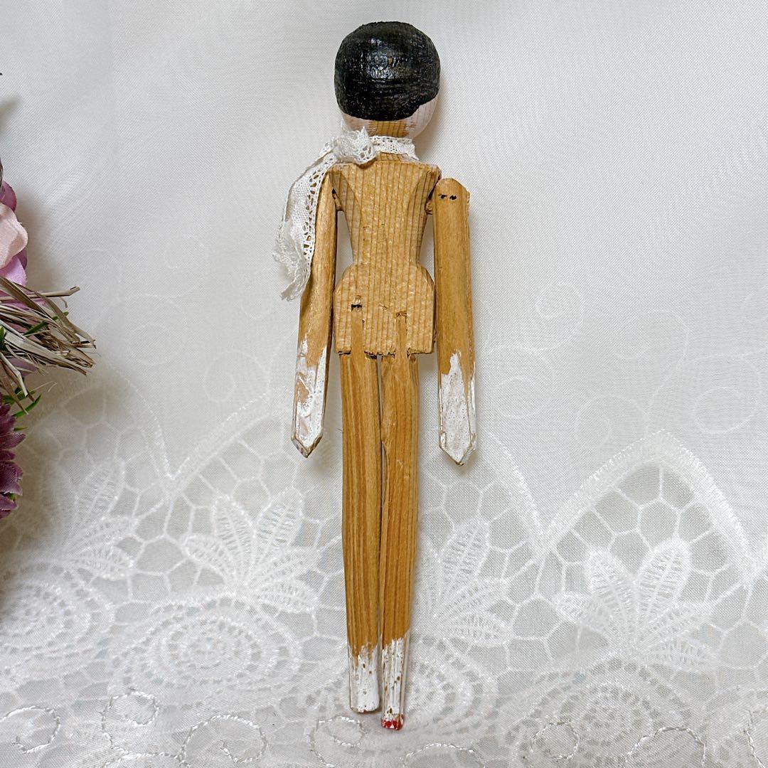 まーちゃん 様　❤️小さなペグドール❤️ アンティークウッデンドール　木製人形