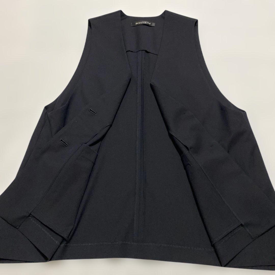 ascmizuiro ind ディープVネックワイドベスト ネイビー