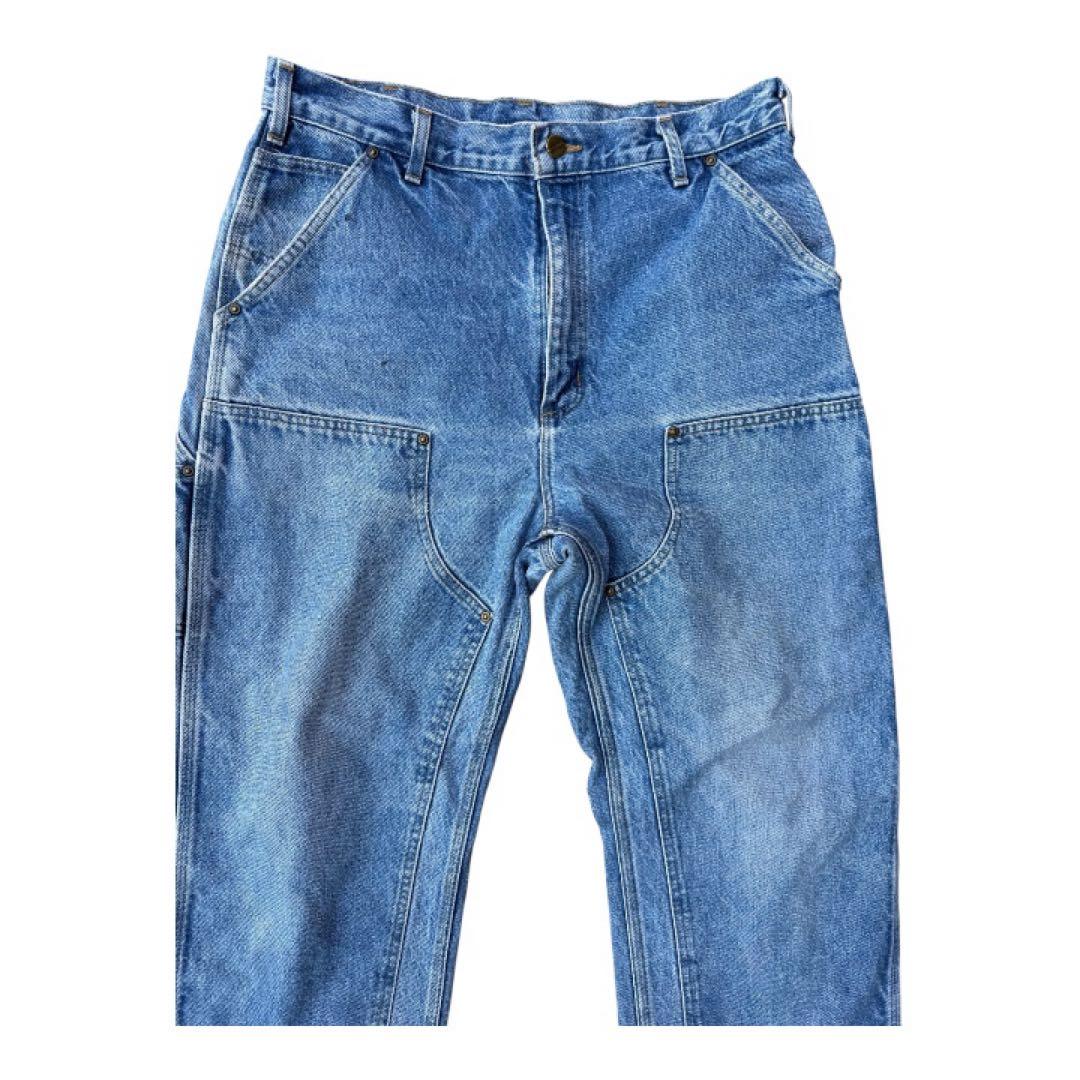 雰囲気○ 00s USA製 36×30 carhartt ダブルニーデニムパンツ