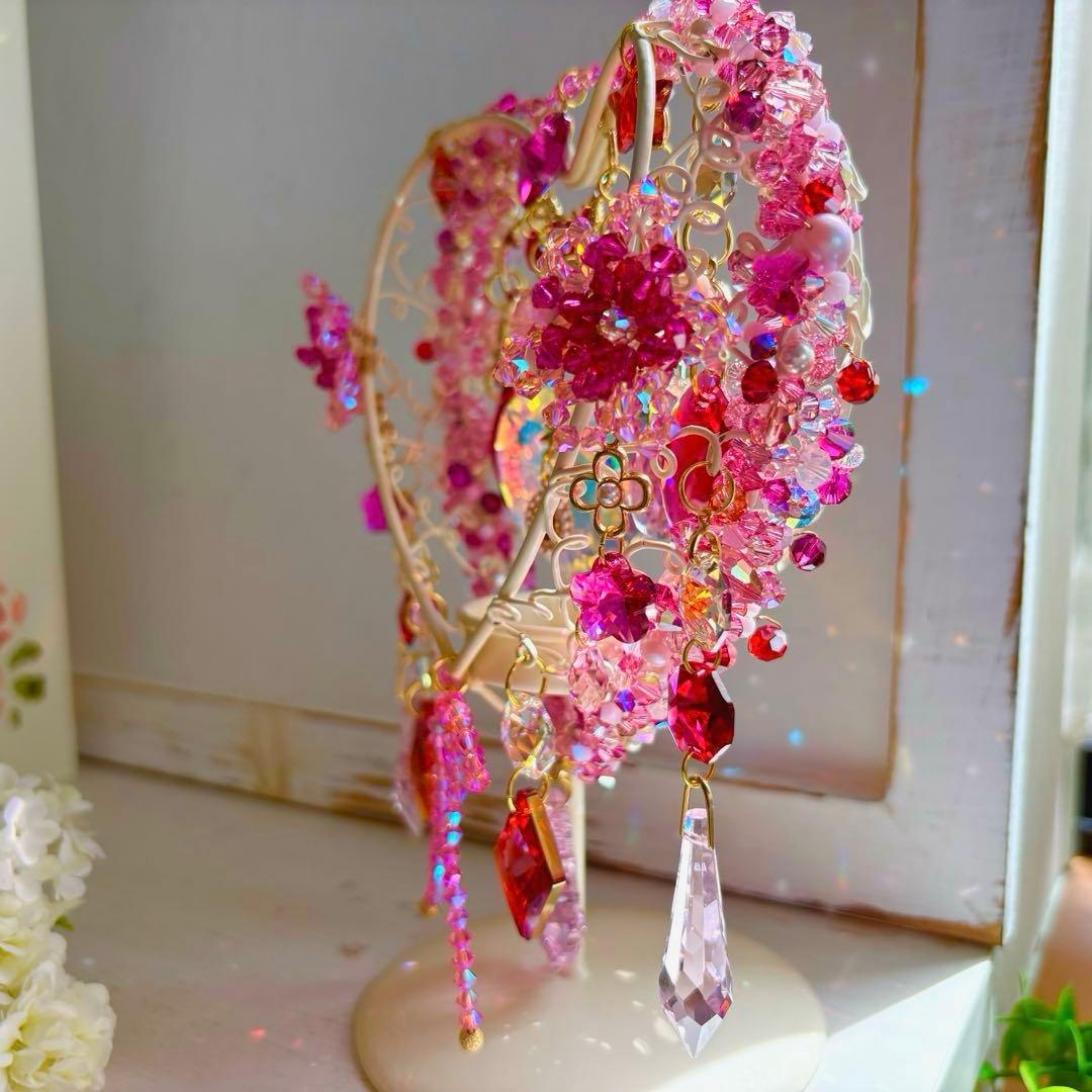 ハート✩.*˚SWAROVSKI置き型サンキャッチャー