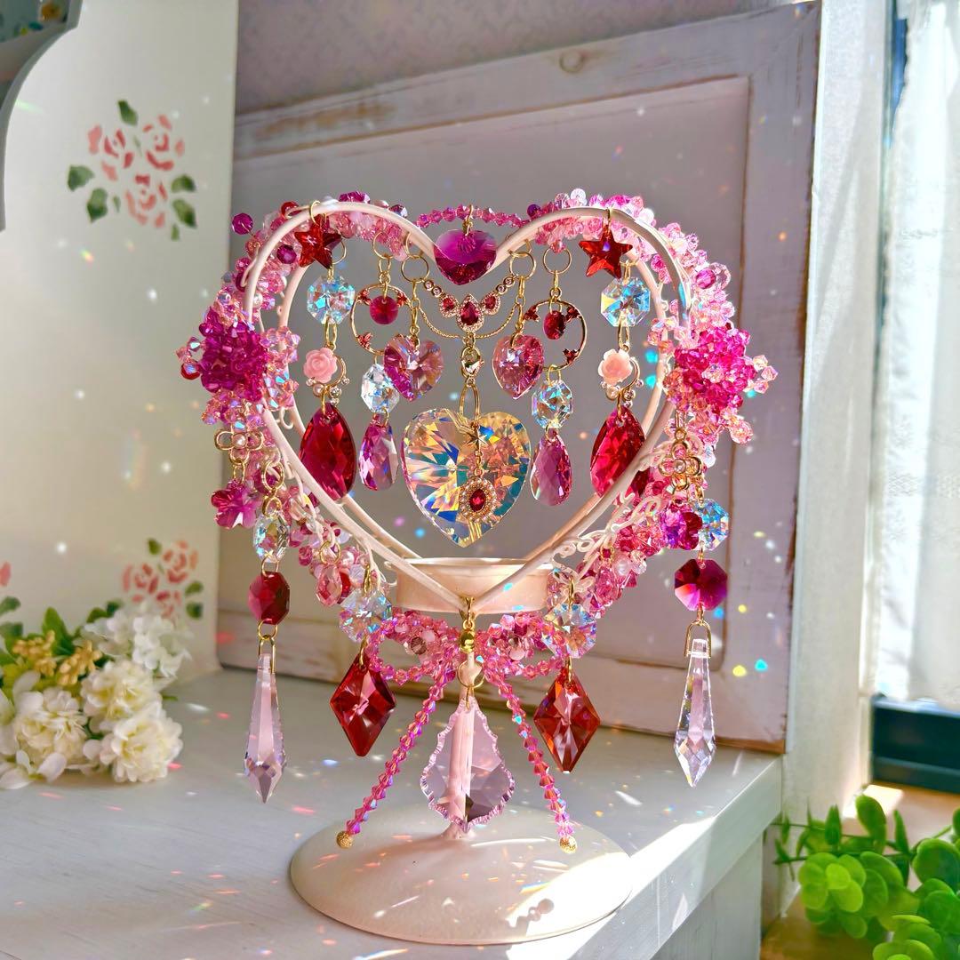 ハート✩.*˚SWAROVSKI置き型サンキャッチャー