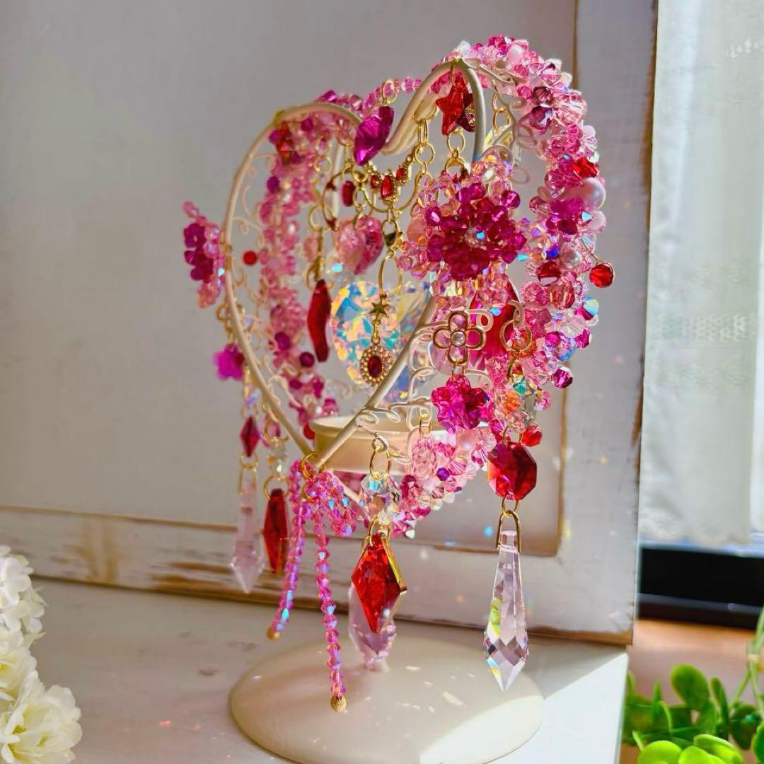 ハート✩.*˚SWAROVSKI置き型サンキャッチャー