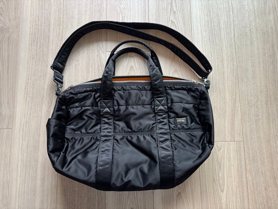 ポーター　タンカー　ブラック ドラムバッグ