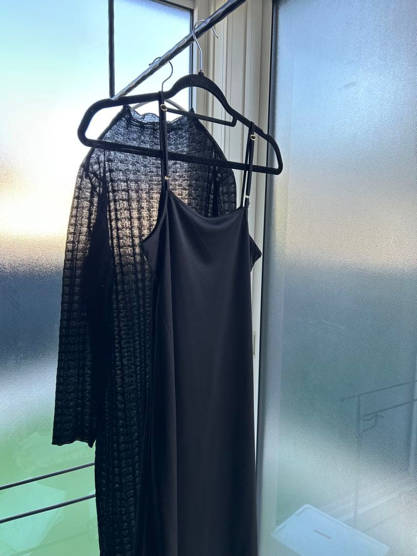 未着用Ameri PLAID SHEER TURTLE KNIT DRESS