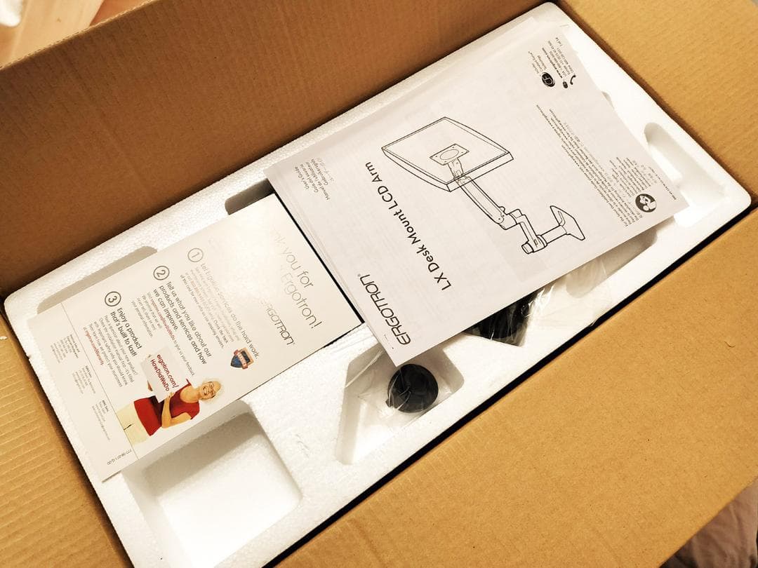 【未使用】エルゴトロン LX 長身ポール モニターアーム シルバー