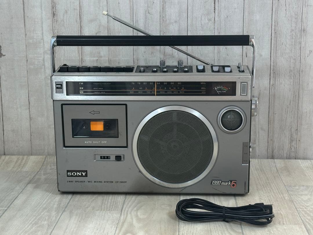 昭和の名機SONY ラジカセ　CF-1980V レア ラジオカセット 動作品