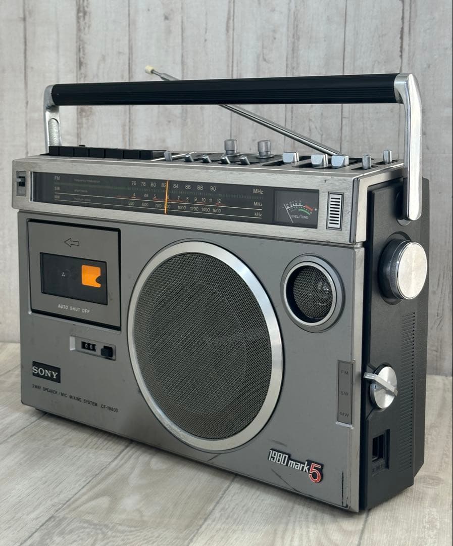 昭和の名機SONY ラジカセ　CF-1980V レア ラジオカセット 動作品