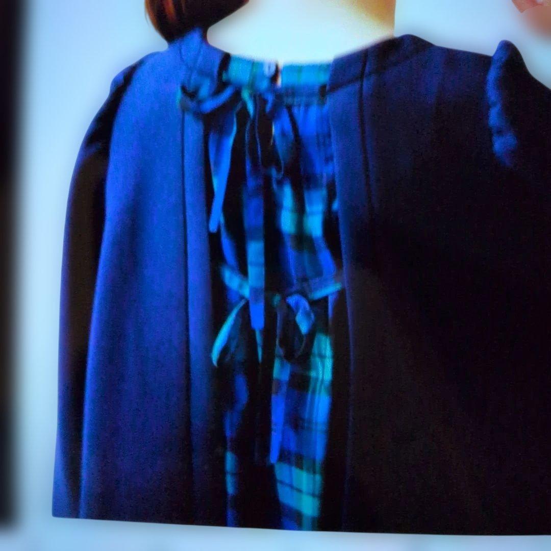 お値下げしました〜ローズティアラ　大きいサイズチェック切替プルオーバー