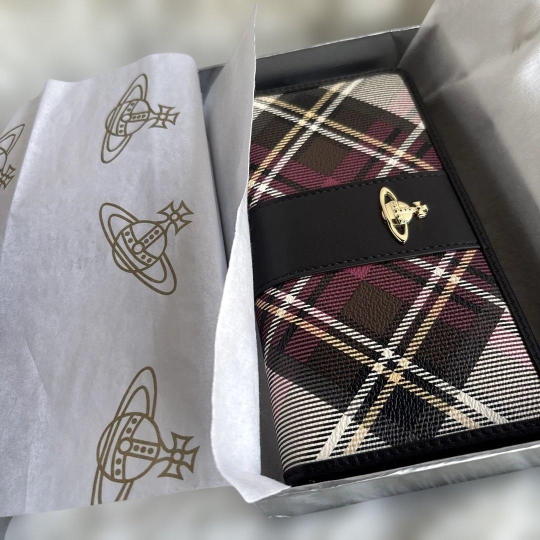 ヴィヴィアン・ウエストウッド　長財布　落ち着いた赤　箱、袋潰れてる