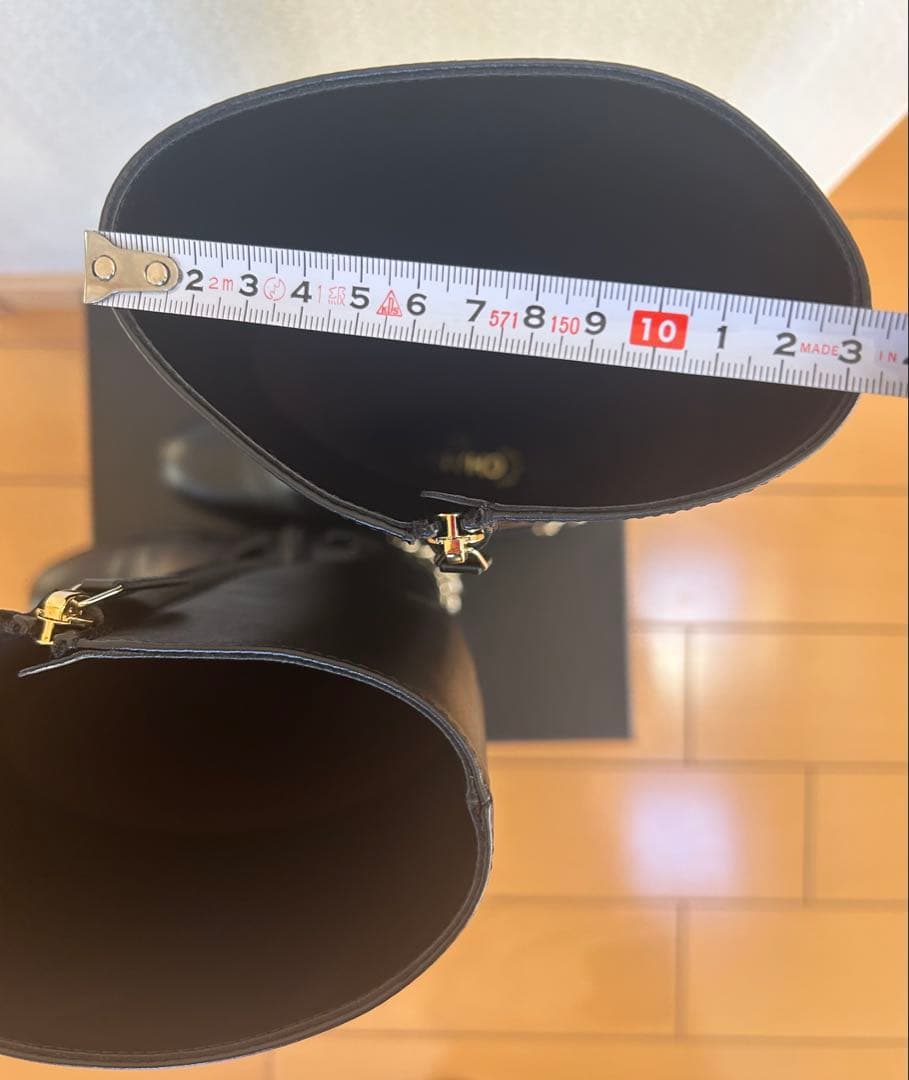 CHANEL ロングブーツ　チェーン　ココマーク　36