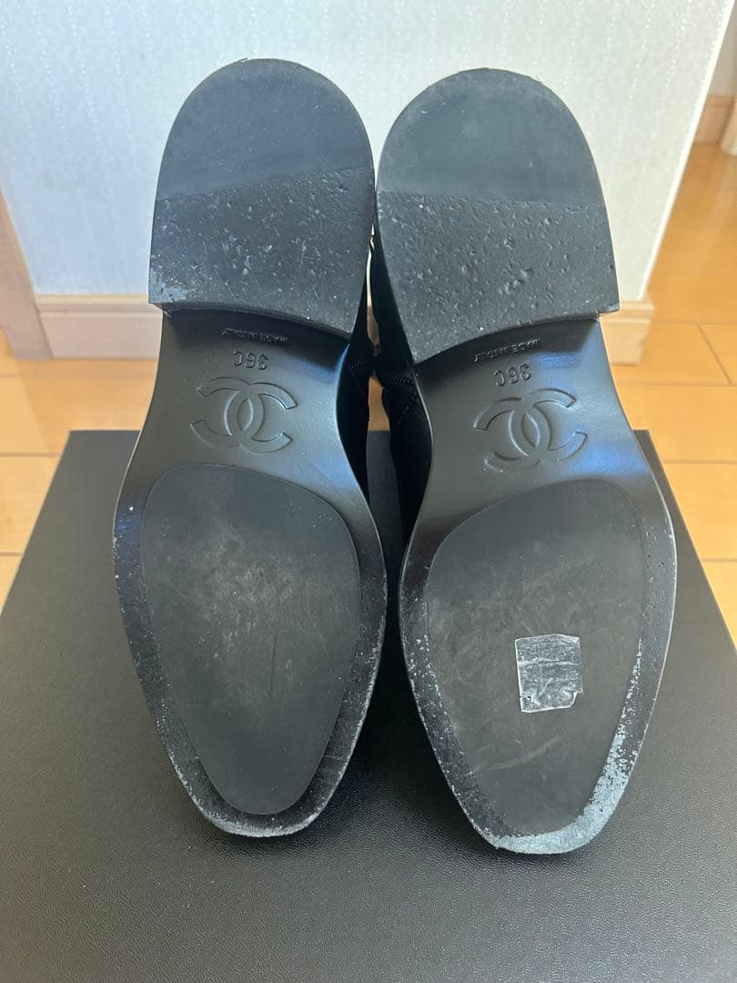 CHANEL ロングブーツ　チェーン　ココマーク　36
