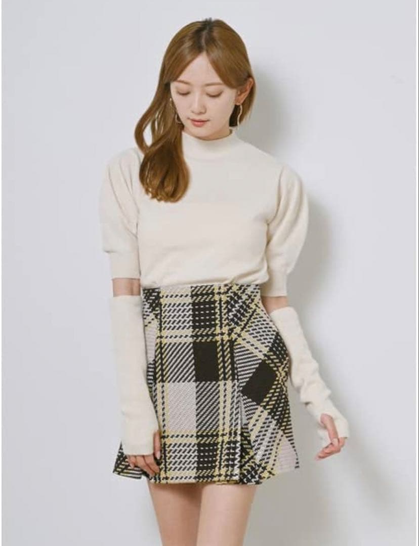 ロービングチェックミニスカート　snidel 新品未使用