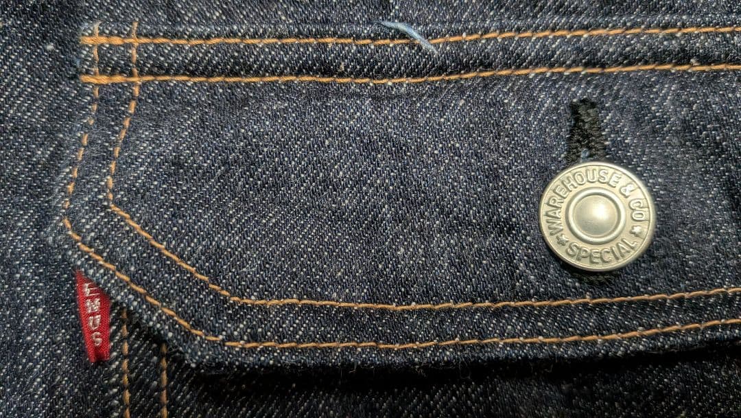 ウエアハウス DD-2001 Tバックスタイル デニムジャケット 40 巾着付き