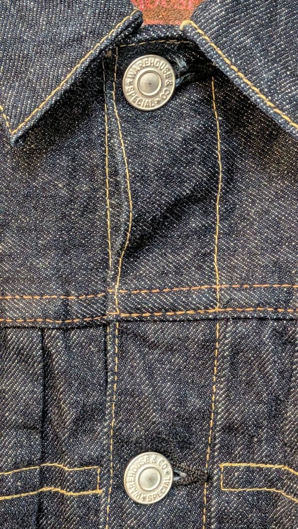 ウエアハウス DD-2001 Tバックスタイル デニムジャケット 40 巾着付き