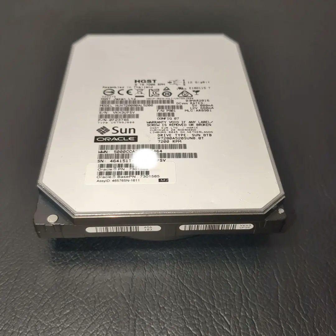 禄*舎様 日立HGST ８TB 内臓HDD 高信頼ヘリウム充填HDD 稼働1年3