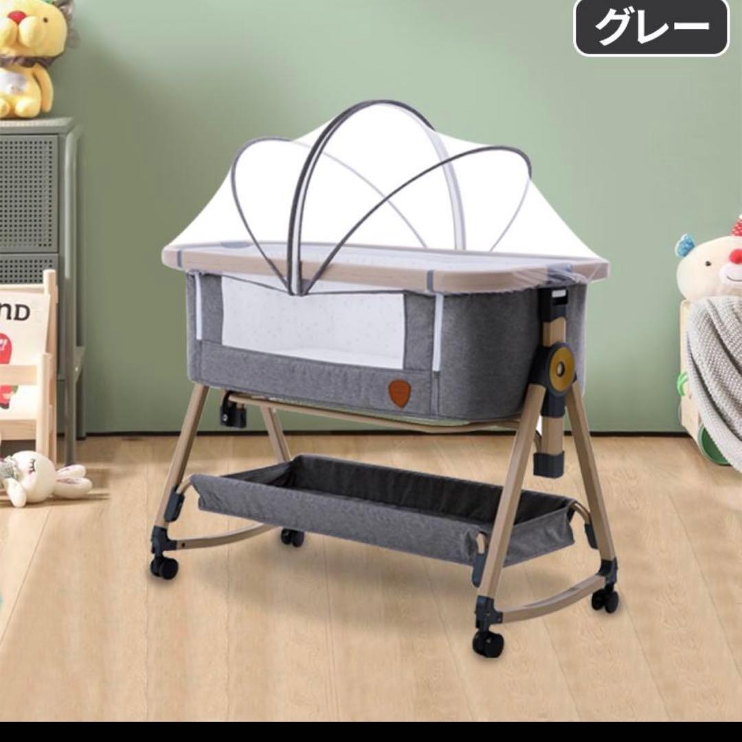 【美品】maydolly hzdmj 折り畳み式　ベビーベッド　移動式　添い寝