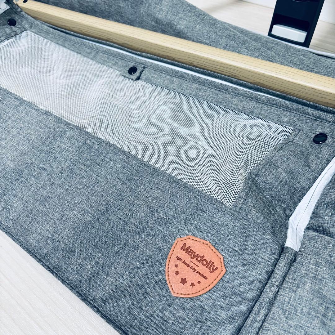 【美品】maydolly hzdmj 折り畳み式　ベビーベッド　移動式　添い寝