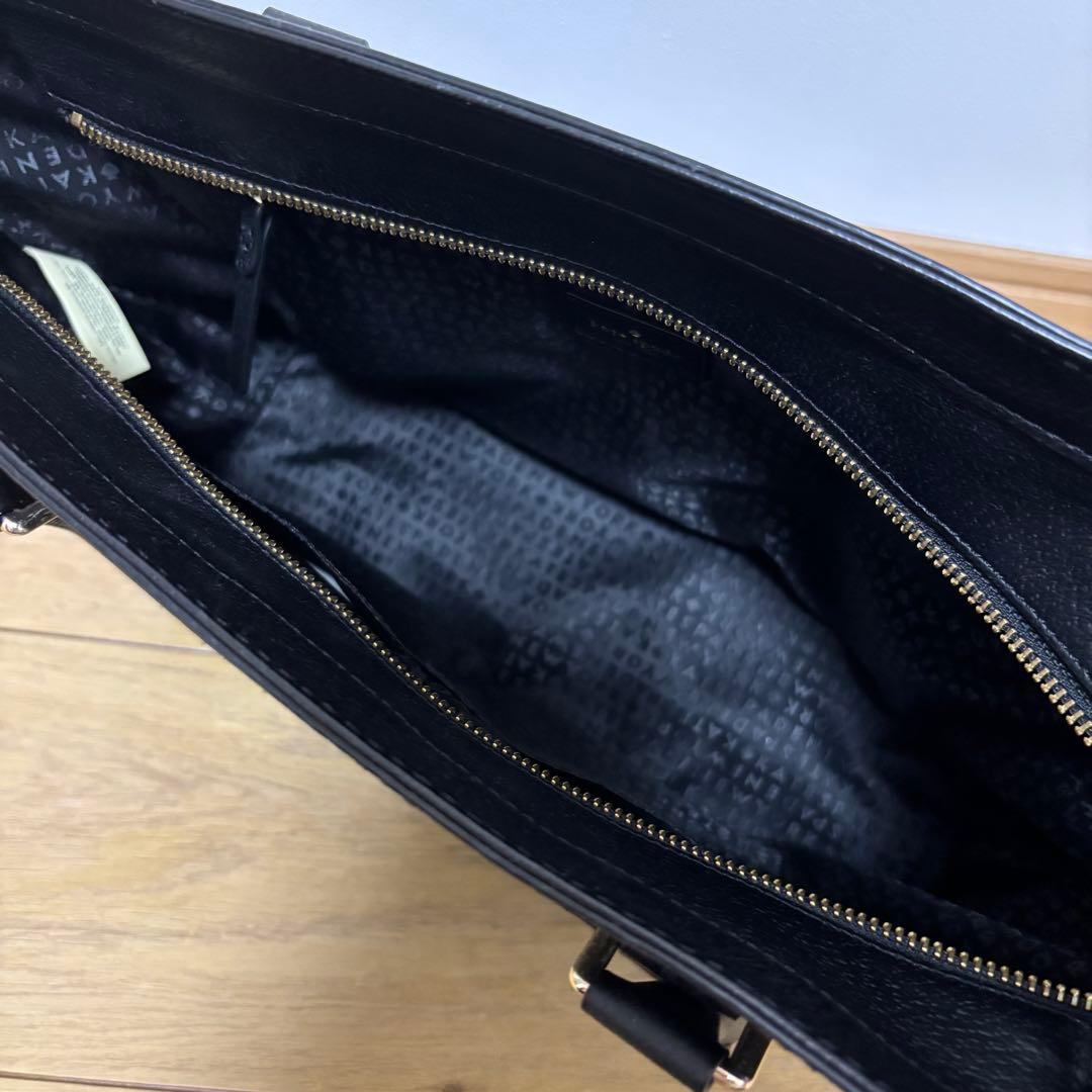 kate spade ブラック 黒　シンプル　トートバッグ　肩掛　ビジネス　就活