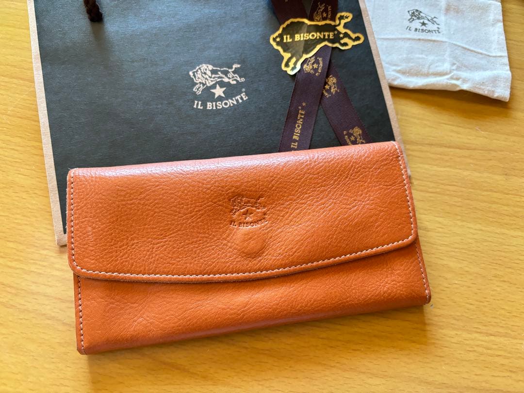 イルビゾンテ 長財布 キャメルヌメ革レザー 未使用に近い 正規品