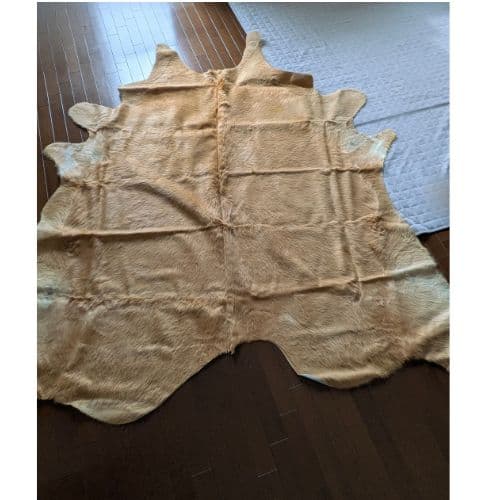 特大 カウラグ 牛毛皮 敷物 ラグマット アンティーク リアルファーヴィンテージ