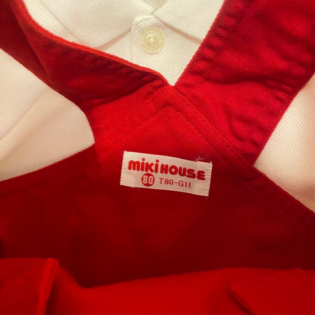 希少　新品タグ付き　ミキハウス立体クマリュックオーバーオールブラウスまとめセット