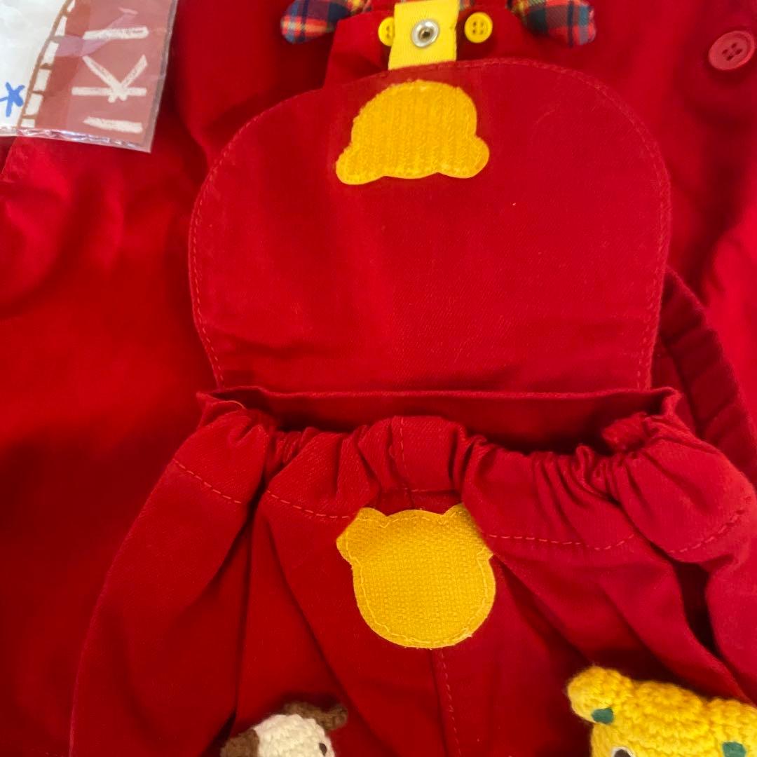 希少　新品タグ付き　ミキハウス立体クマリュックオーバーオールブラウスまとめセット