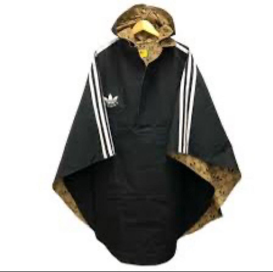adidas×GUCCIコラボ ポンチョ 黒