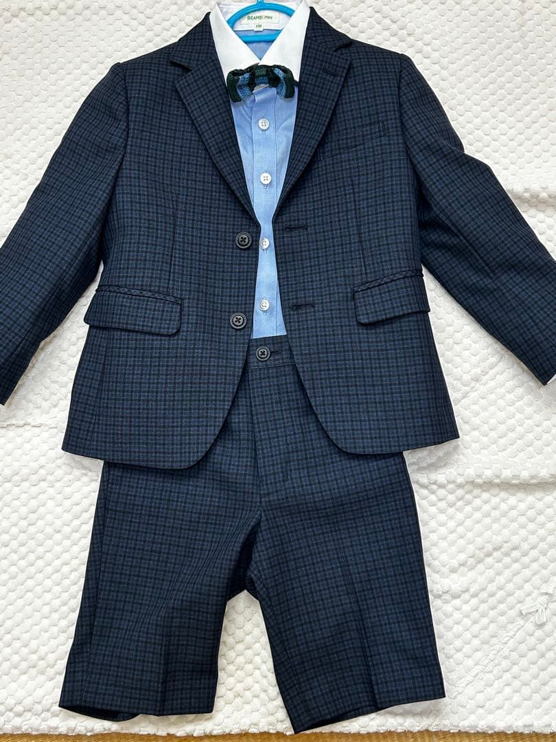 【美品】BEAMS 男の子フォーマル 110 4点セット　入学式 七五三 結婚式