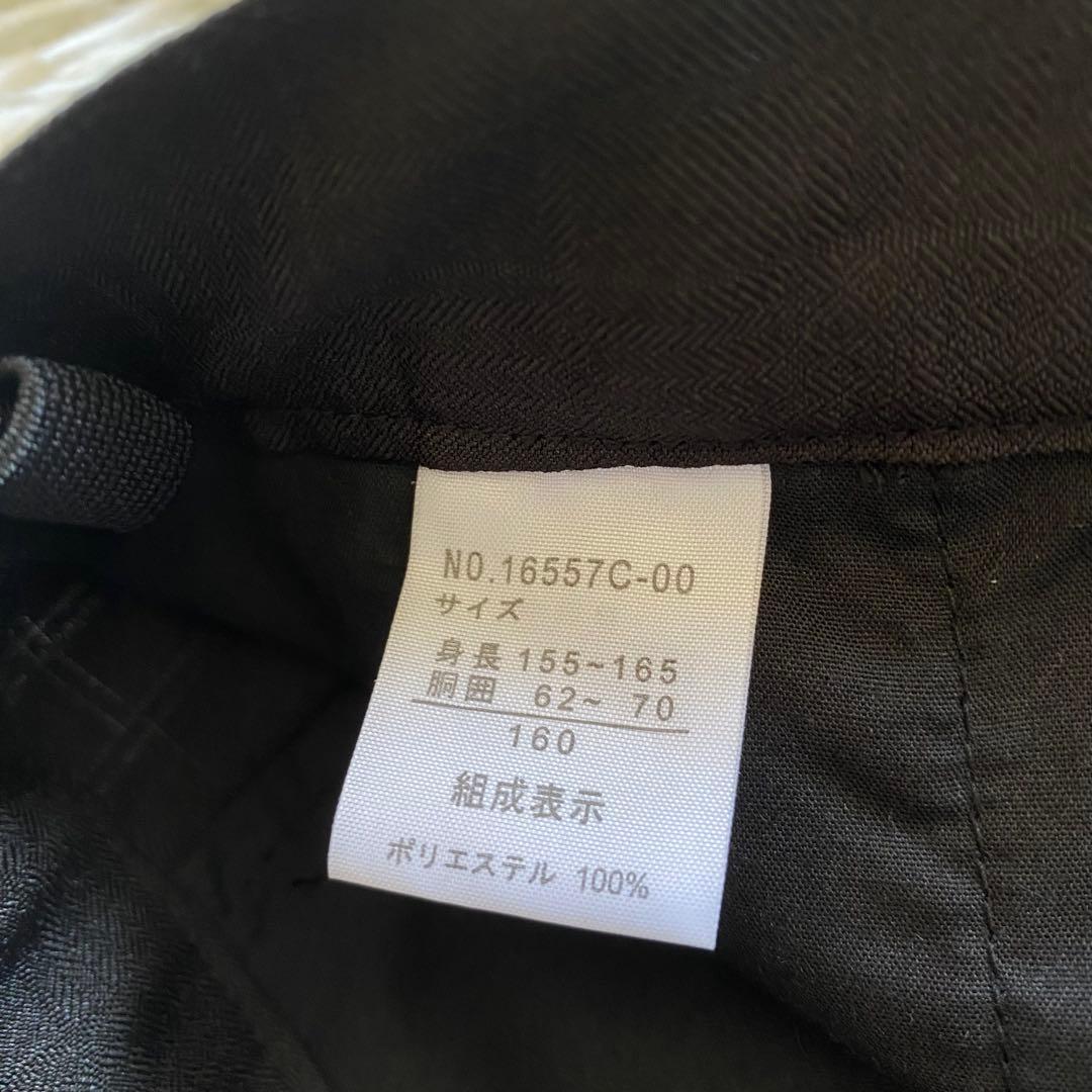 【未使用に近い】ヒロミチナカノ　フォーマル6点セット　160cm 黒　しつけ糸有