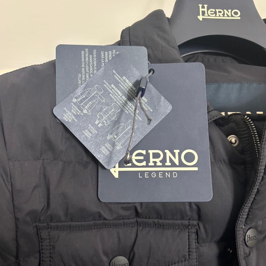 現行 極美品 ヘルノ 46 レジェンド ダウンジャケット デニムジャケット