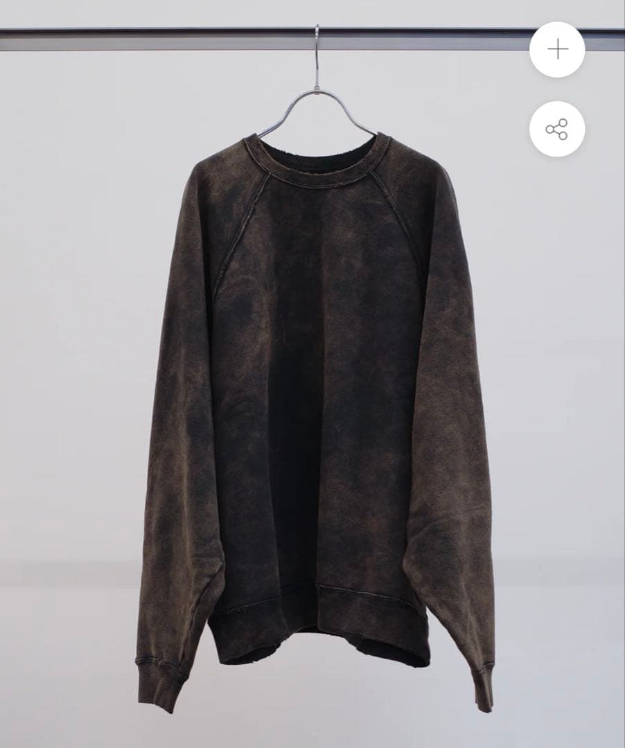 LON Two Side Sweatshirt Black Brownスウェット