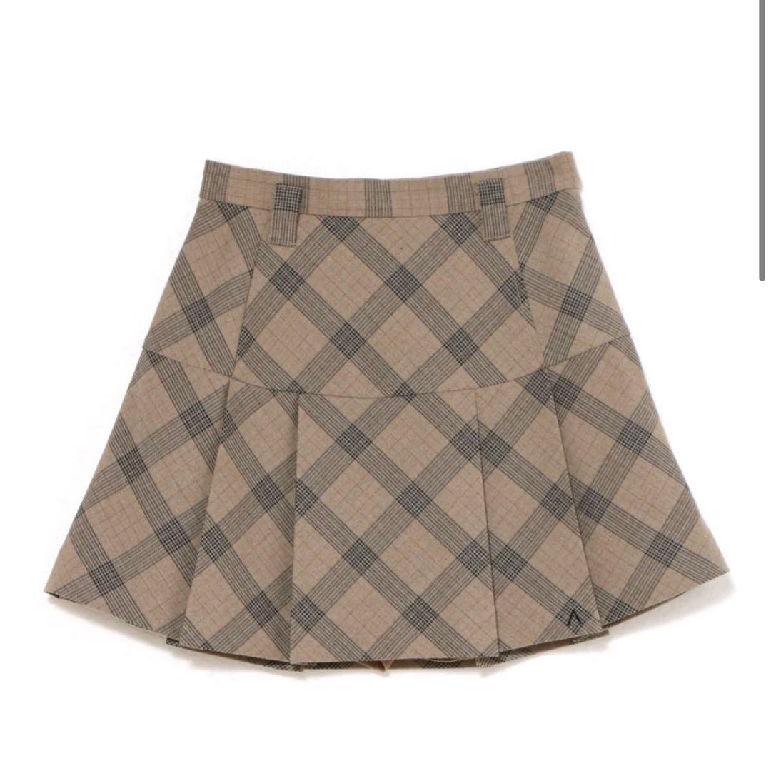 スカート Andmary Coco check mini pleats skirt