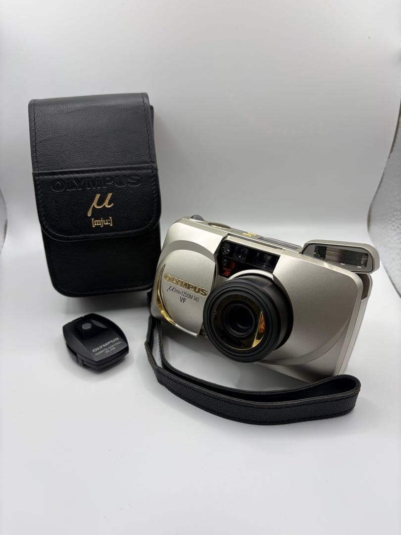 OLYMPUS μ ZOOM 140 フィルムカメラ ケース リモコン付