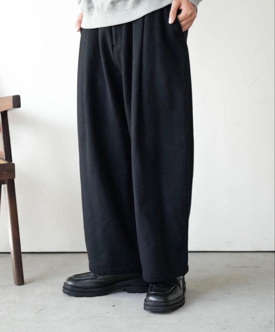 ト*ト様 WIDE CURVE TROUSERS Jackal WOOL