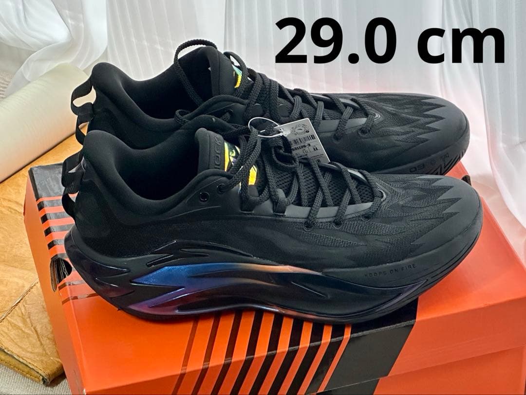 新品29.0cm ANTA Shock Wave 7 オールブラック