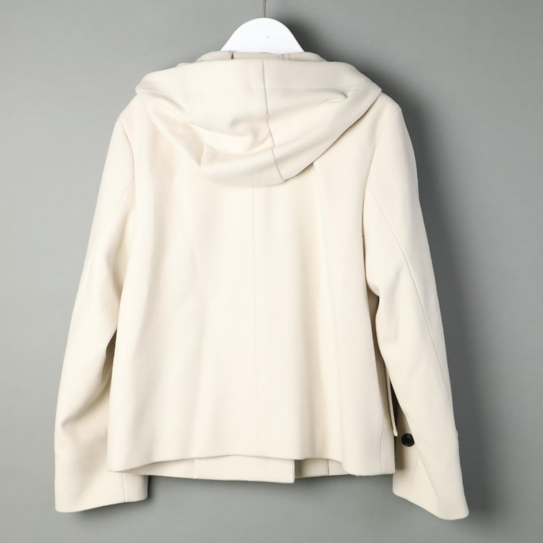 120/352 新品ベイジ ショートコートマフラー