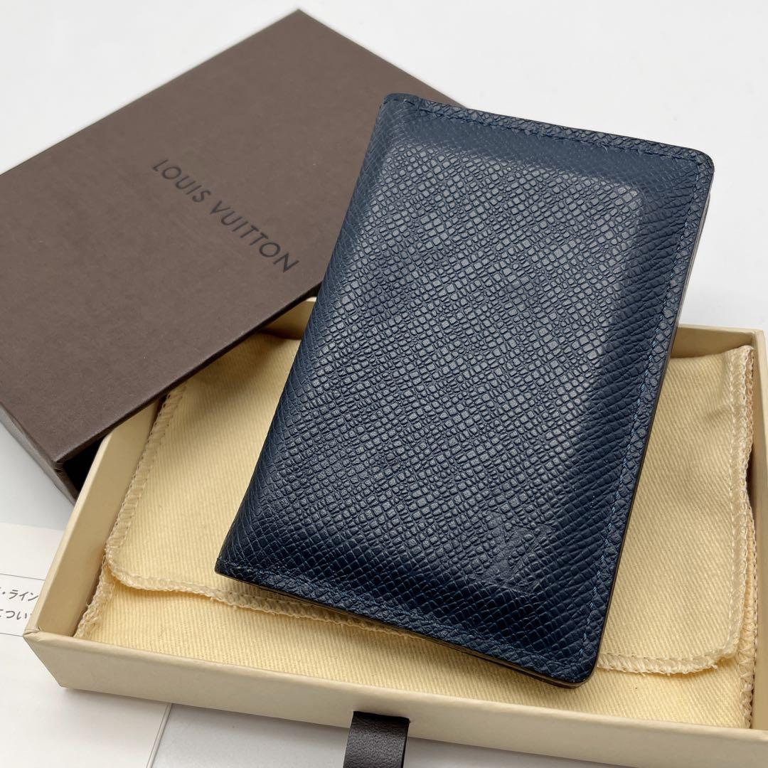 ルイヴィトン　オーガナイザードゥポッシュ タイガ　ネイビー 名刺入れ　新型