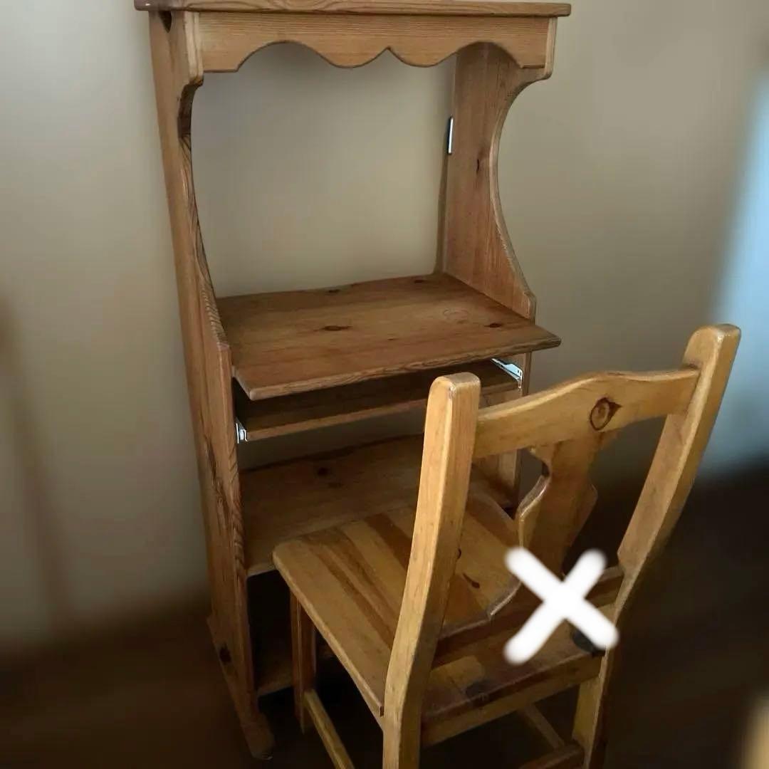 アメリカンカントリー　カントリーデスク　パソコンデスク　キャスター付き