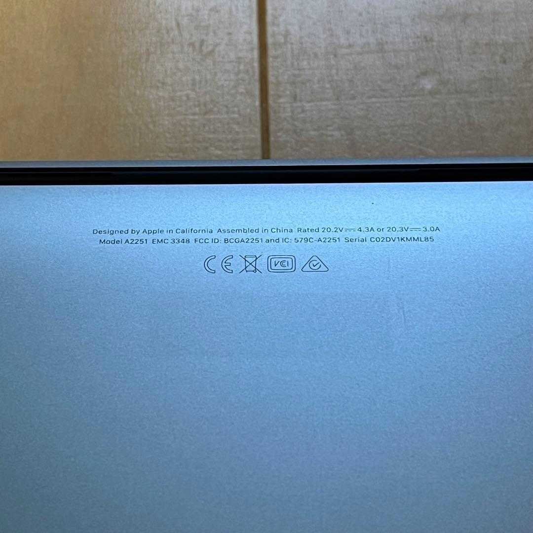 MacBook Pro 13インチ 2020 i7-16GB-512GB（299