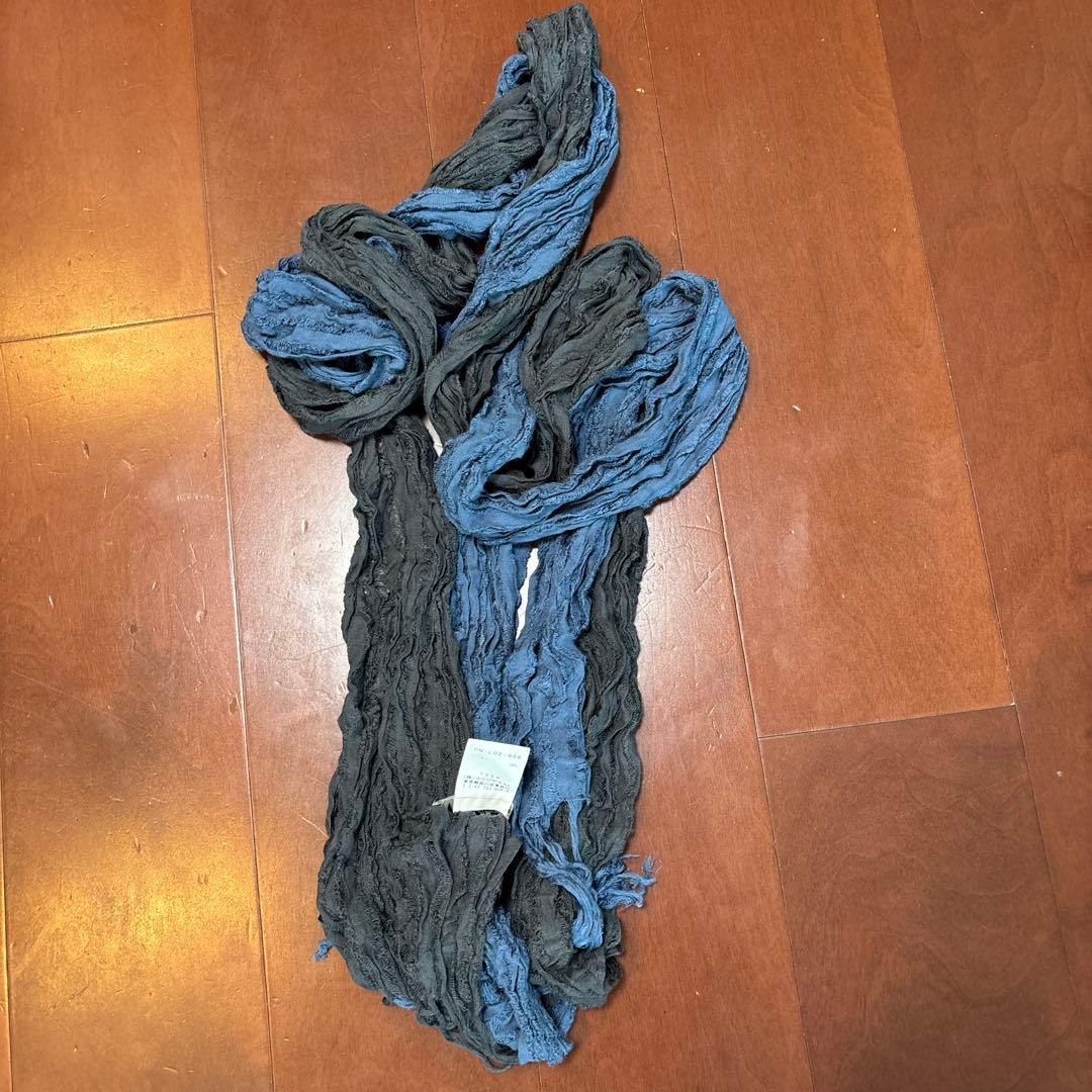Yohji Yamamoto ストール グレー&ブルー