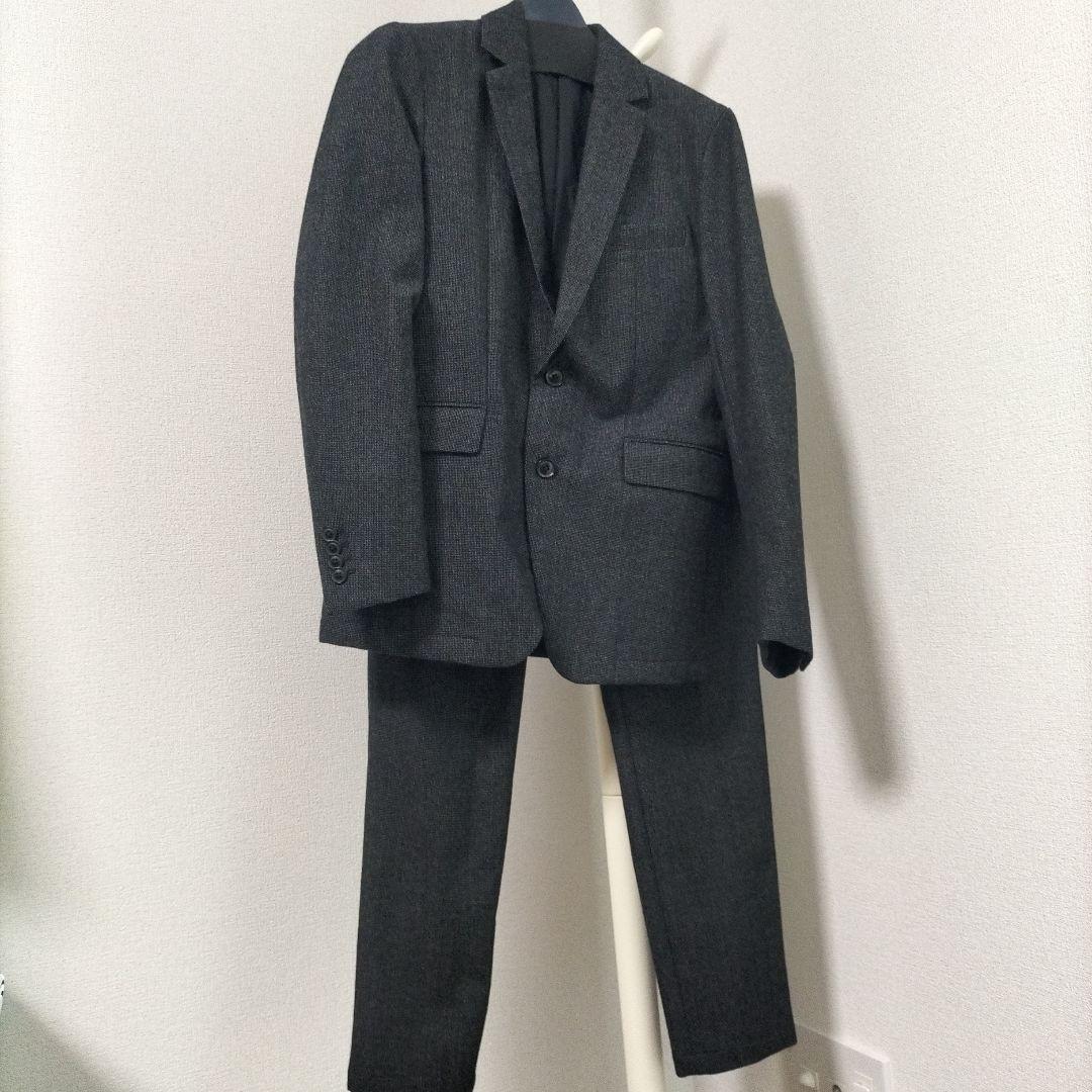 ジュンハシモト　ナノライブラリー　グレー　ウール混紡 シングルブレストスーツ