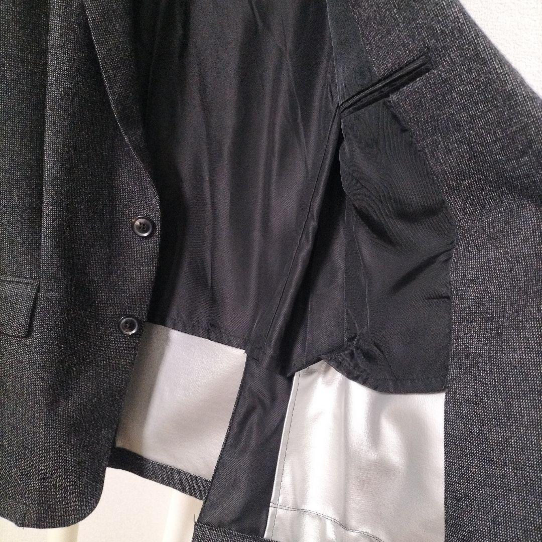 ジュンハシモト　ナノライブラリー　グレー　ウール混紡 シングルブレストスーツ