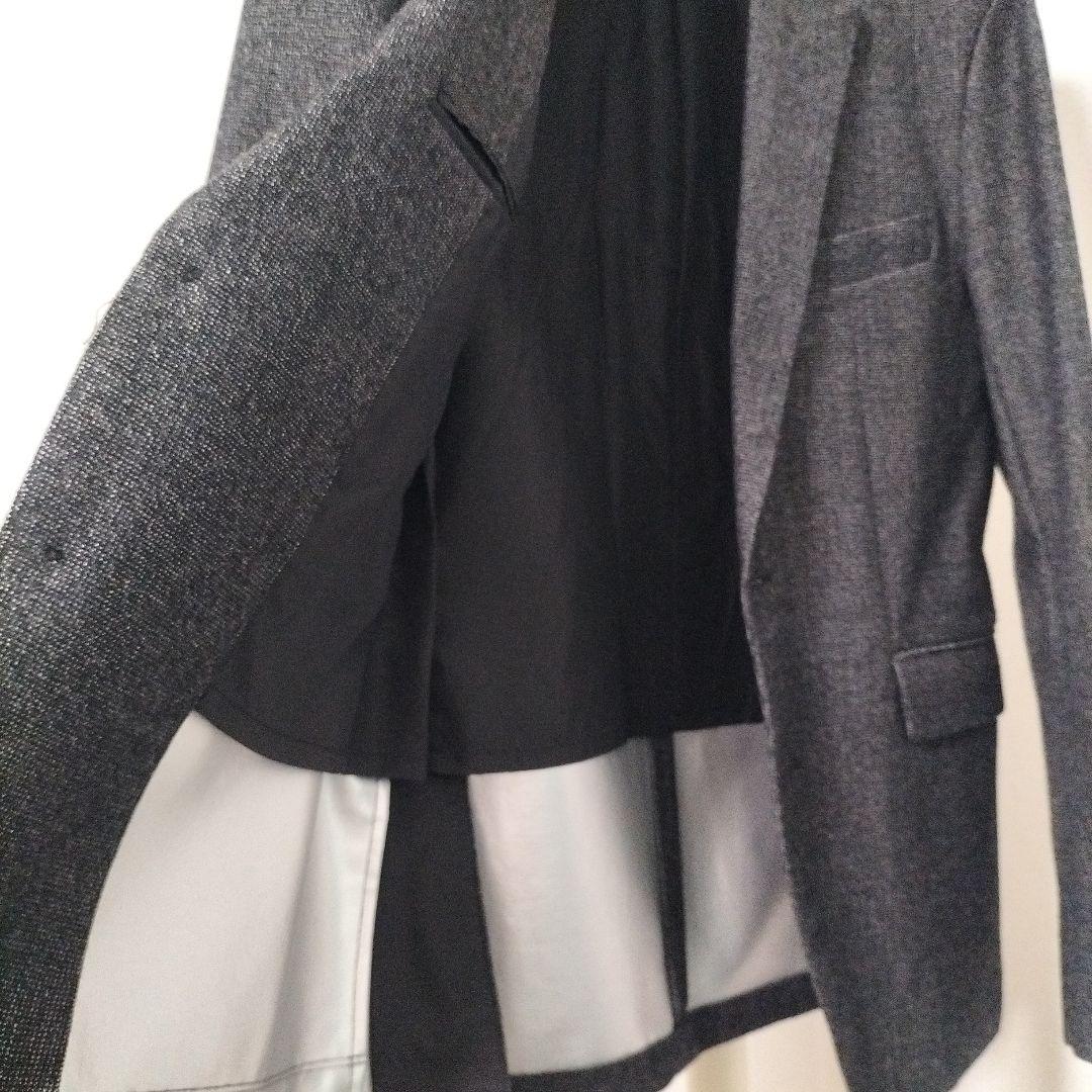 ジュンハシモト　ナノライブラリー　グレー　ウール混紡 シングルブレストスーツ