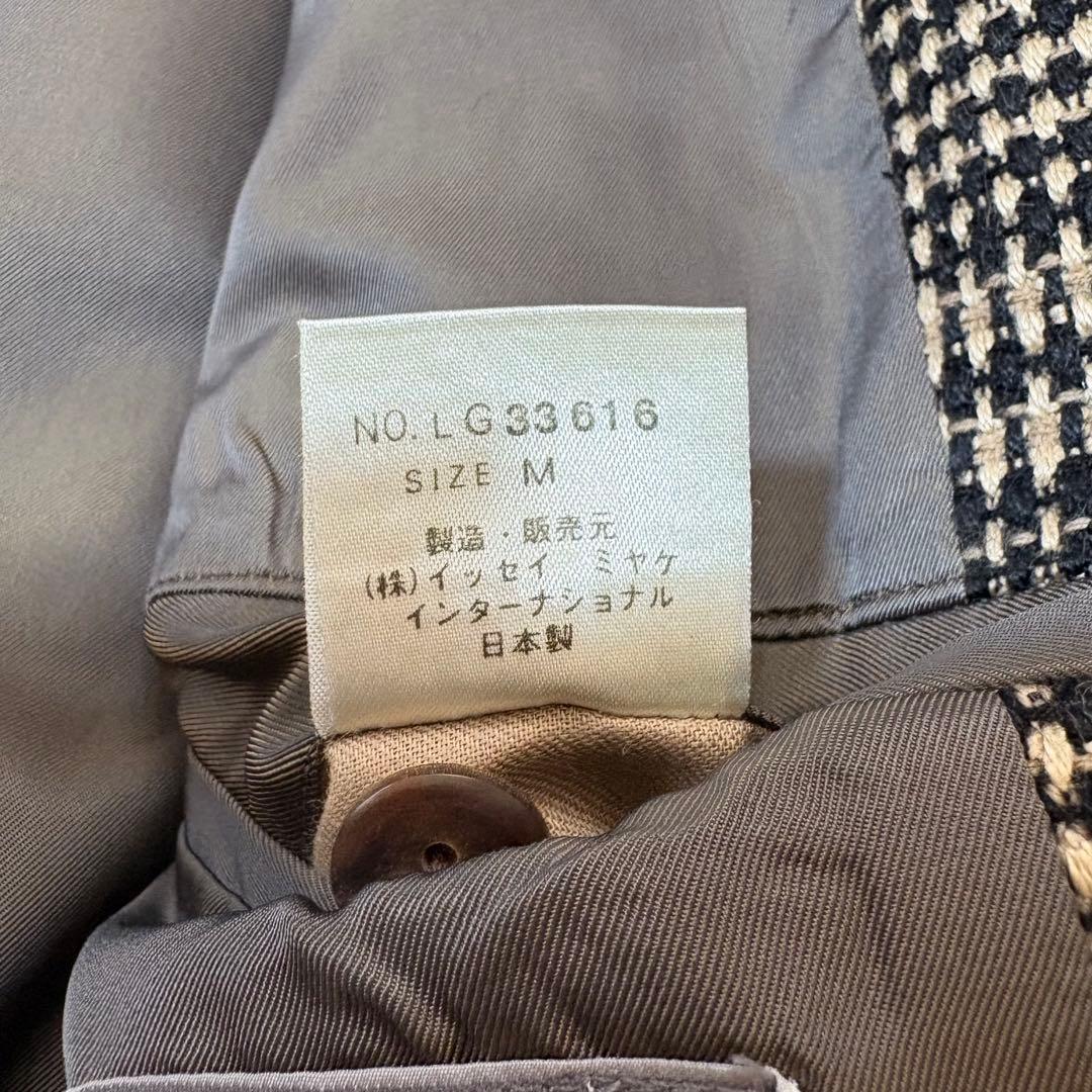 イッセイミヤケ 80s 筆タグ テーラードジャケット ツイード ヴィンテージ M