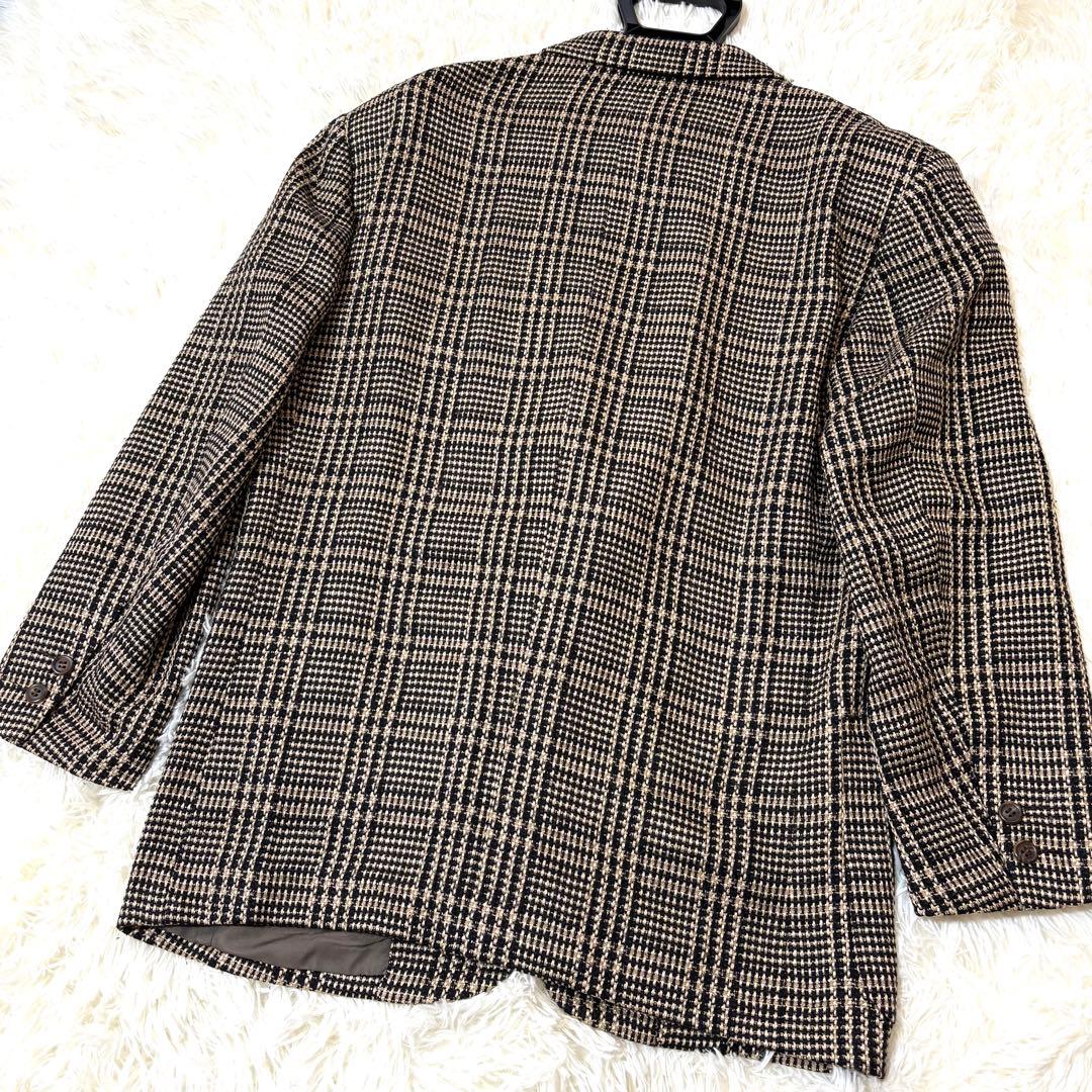イッセイミヤケ 80s 筆タグ テーラードジャケット ツイード ヴィンテージ M