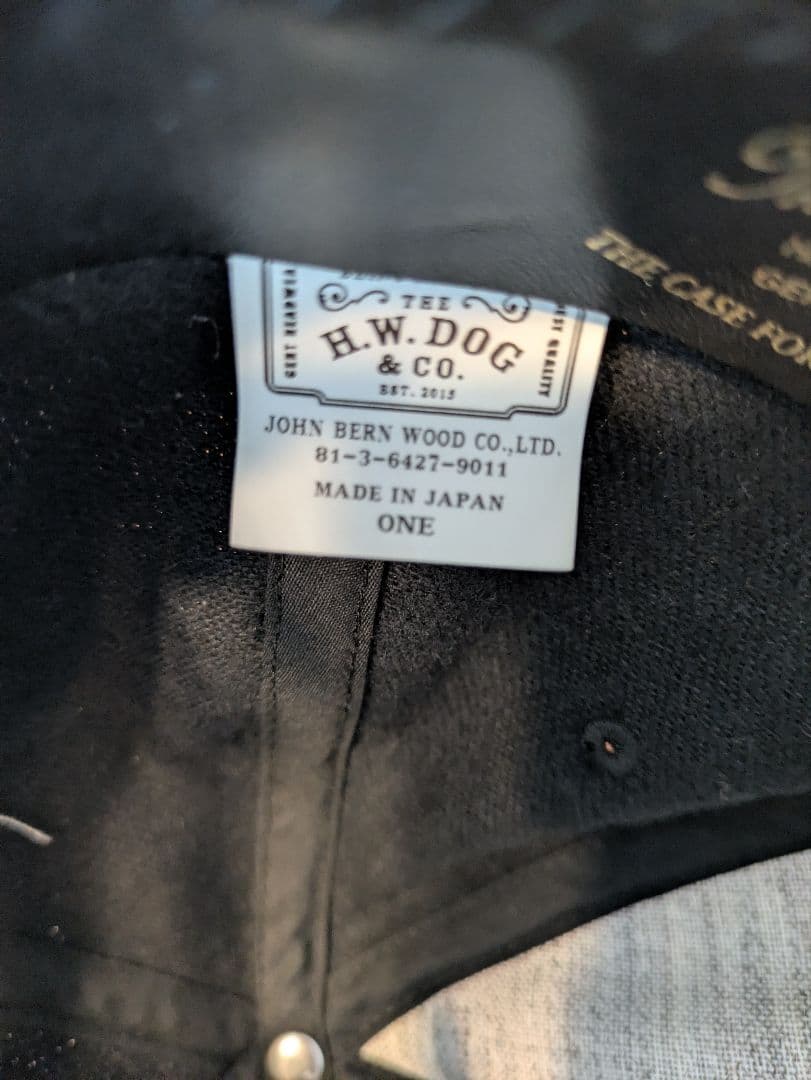 THE H.W.DOG&CO. ウールトラッカーキャップ ブラック 黒