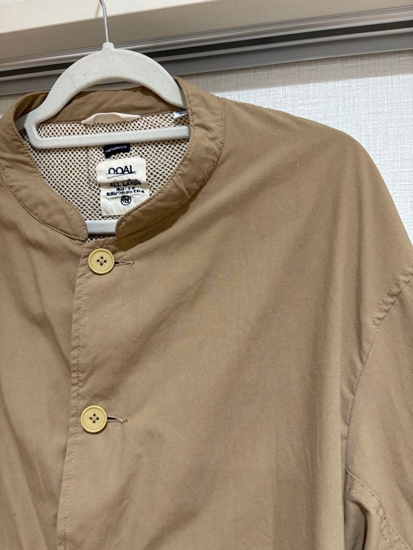 nanamica band collar jacket L ベージュ